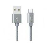 USB кабель MicroUSB в оплётке плотный 30см (grey)
