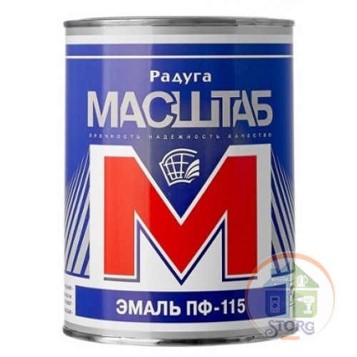 Эмаль ПФ-115 Радуга Масштаб Белая 0,8 кг