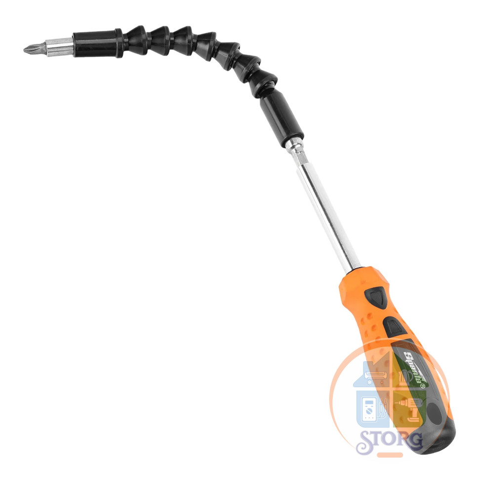 Отвертка телескопическая + биты + гибкий привод, 8 пред., PH + SL + Torx, CS, 2к рукоятка// Sparta