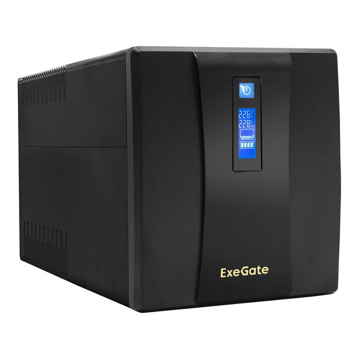 Источник бесперебойного питания ExeGate SpecialPro Smart LLB-1500.LCD.AVR.4SH.USB 1500VA/950W, LCD, AVR, 4*Schuko, USB, черный