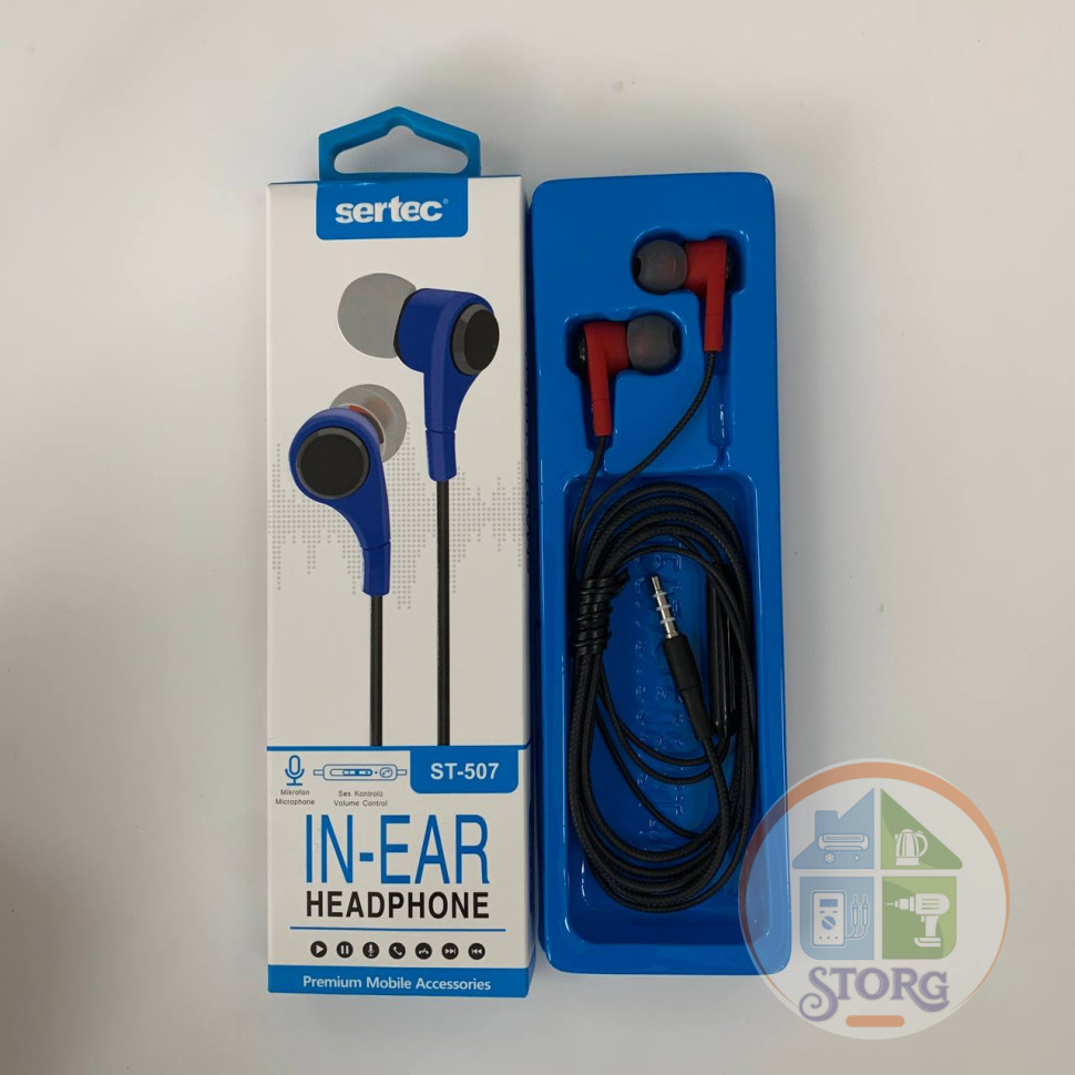 Вакуумные внутриканальные наушники SerteC ST-507 (red)