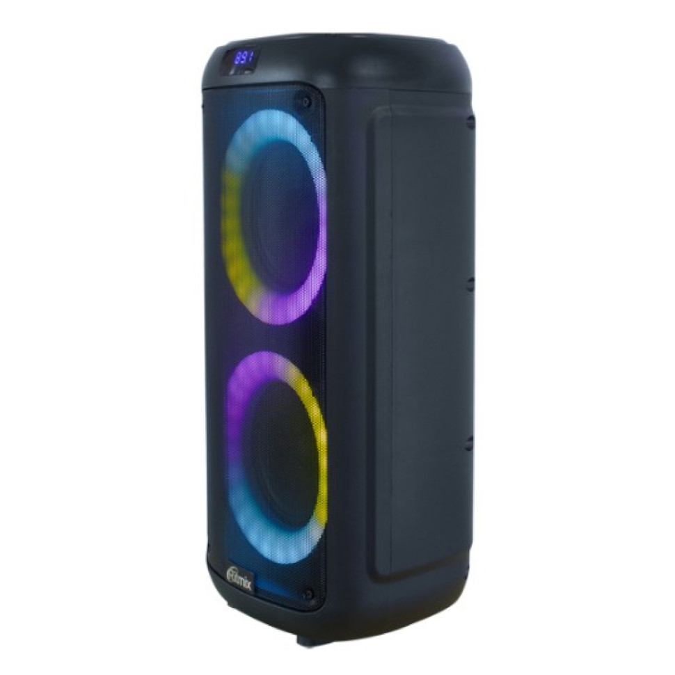 Портативная Bluetooth колонка Ritmix SP-875B Черн., USB Type‑A/microSD/jack 6,3мм, подсв., микрофон