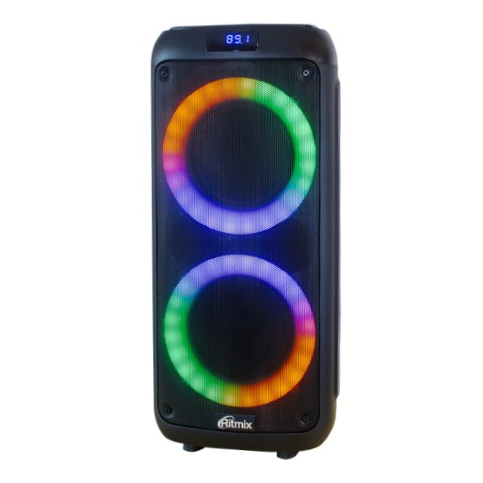 Портативная Bluetooth колонка Ritmix SP-875B Черн., USB Type‑A/microSD/jack 6,3мм, подсв., микрофон