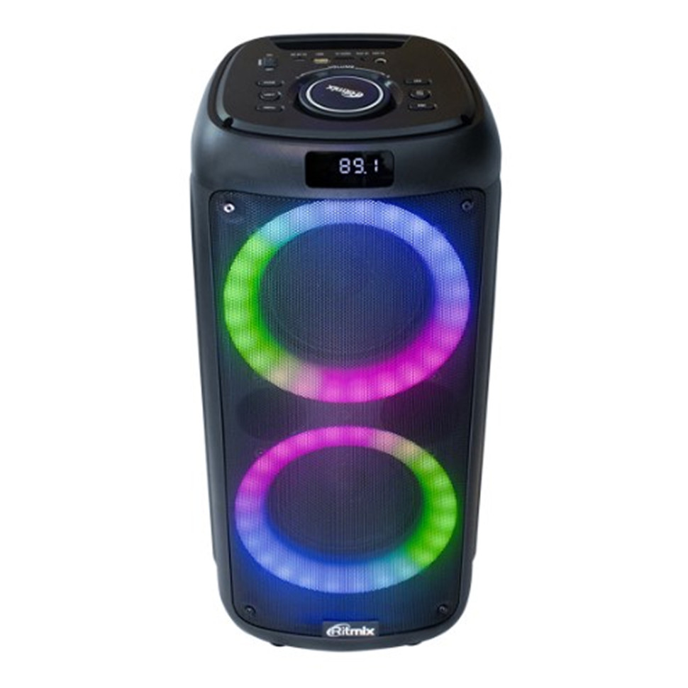 Портативная Bluetooth колонка Ritmix SP-875B Черн., USB Type‑A/microSD/jack 6,3мм, подсв., микрофон