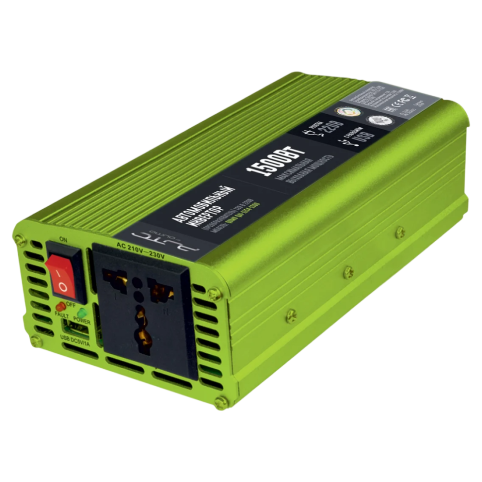 Инвертор-преобразователь автомобильный QUMO QAI-1154-1500 (AVCN-Q1500) 12В, 220В, 1500Вт Инвертор-преобразователь автомобильный QUMO QAI-1154-1500 (AVCN-Q1500) 12В, 220В, 1500Вт