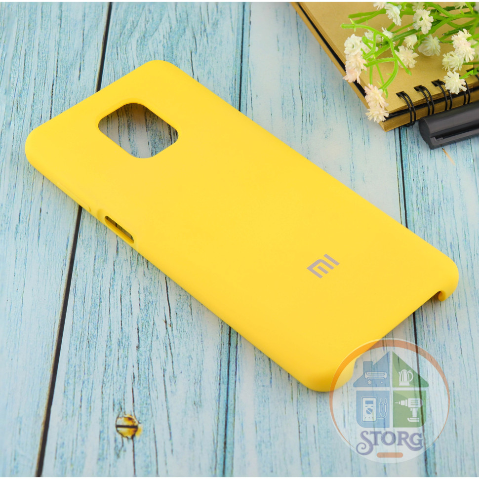 Чехол Silicone case для Xiaomi Redmi Note 9 Pro/note 9S/note 9 Pro Max жёлтый (4)