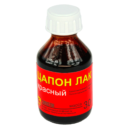 Цапонлак красный 30мл Connector (с) (1/10)