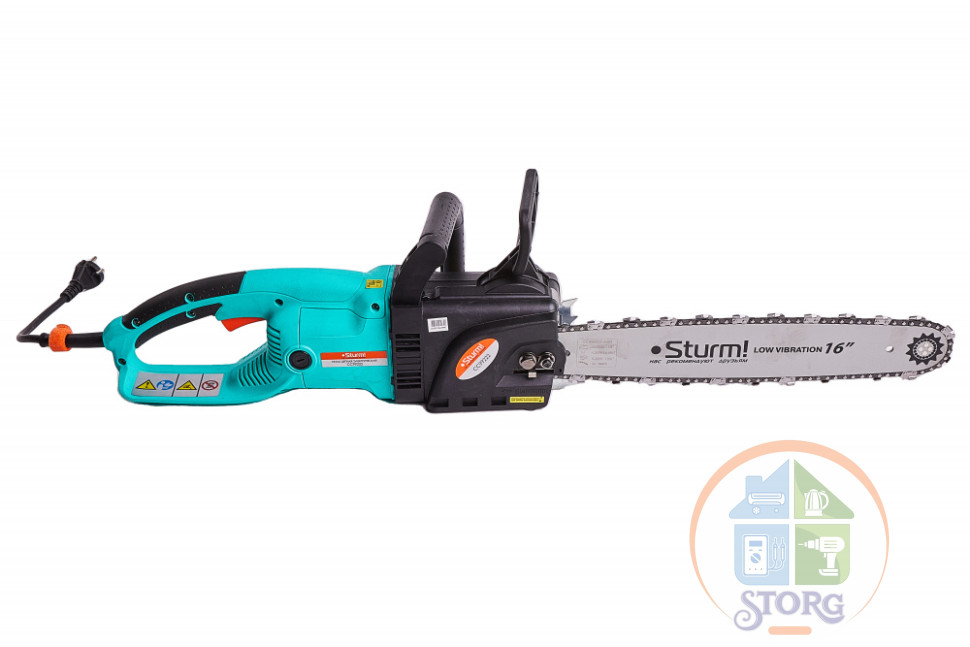 Пила цепная электрическая Sturm! CC99222, НИЗК.УРОВЕНЬ ШУМА, 2.2 кВт, шина 16"(405 мм), шаг 3/8"