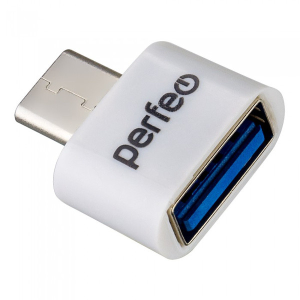 Perfeo adapter USB на Type-C c OTG (PF-VI-O008 White) белый