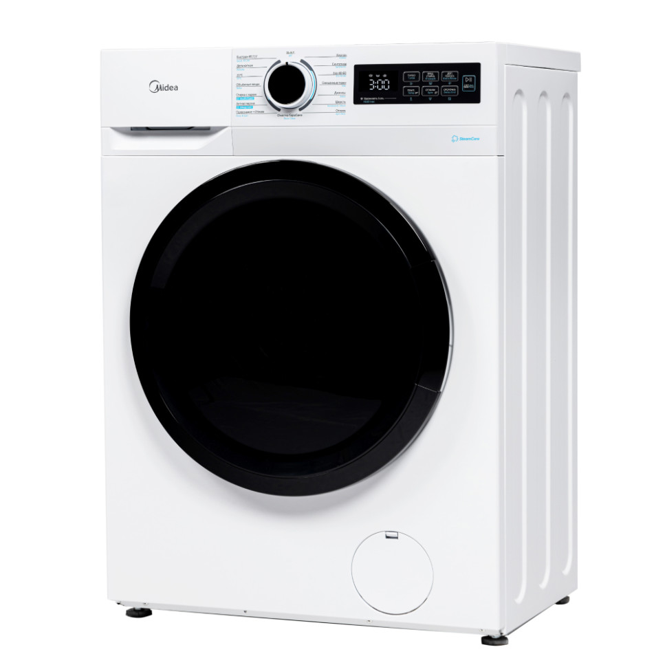 Стиральная машина Midea MF01712BS40/W, Белый, 7кг, инверт.мотор, пар,15 реж., 1200об/мин, 59,5х85х40