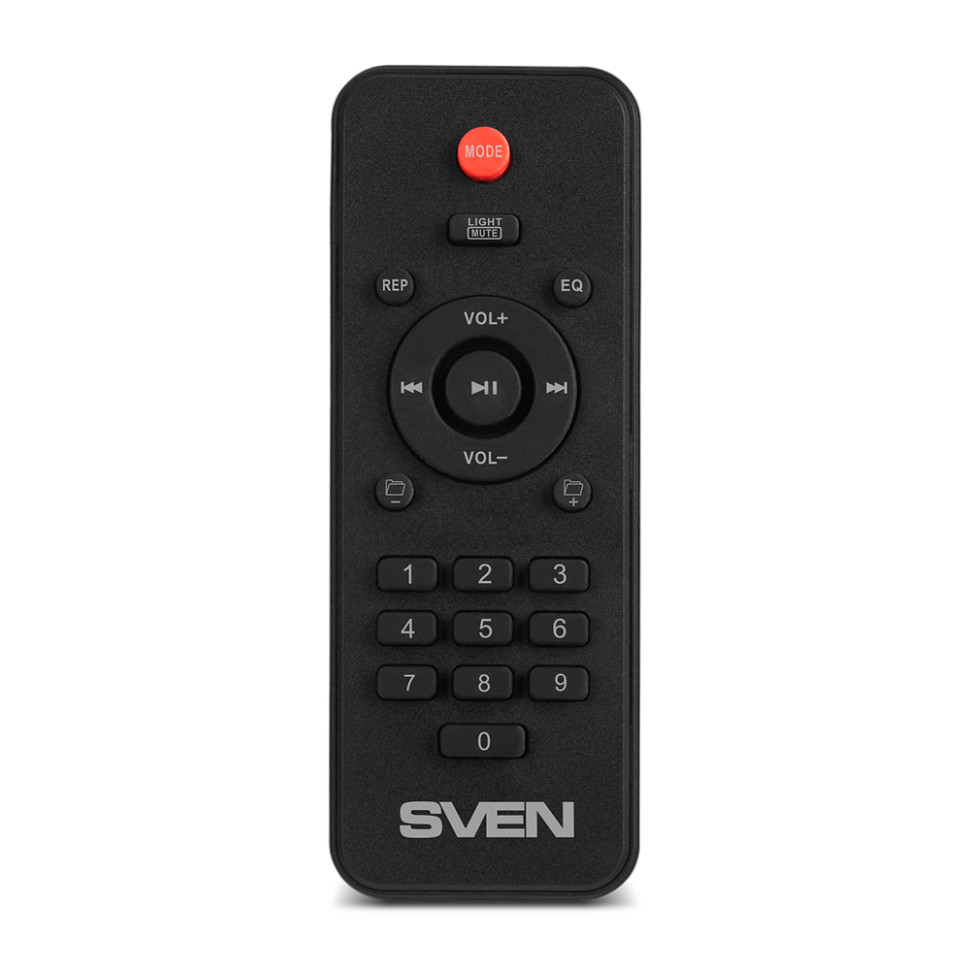 Портативная Bluetooth колонка SVEN PS-555 (Черный, 65Вт (RMS), USB, microSD, пульт, микрофон)