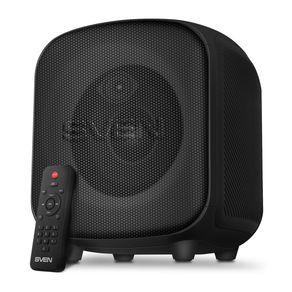 Портативная Bluetooth колонка SVEN PS-555 (Черный, 65Вт (RMS), USB, microSD, пульт, микрофон)
