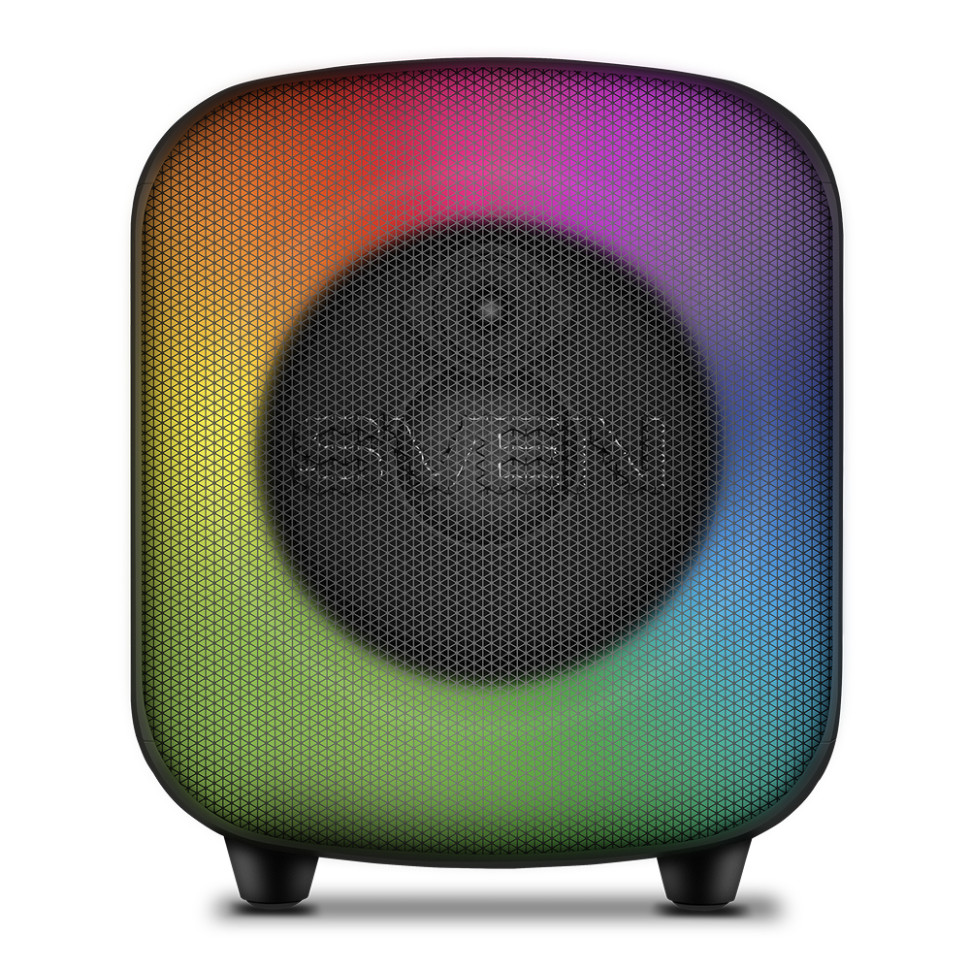 Портативная Bluetooth колонка SVEN PS-555 (Черный, 65Вт (RMS), USB, microSD, пульт, микрофон)