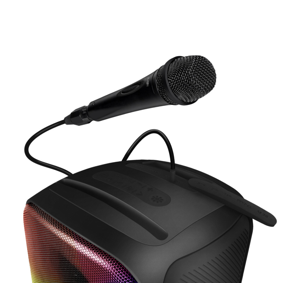 Портативная Bluetooth колонка SVEN PS-555 (Черный, 65Вт (RMS), USB, microSD, пульт, микрофон)