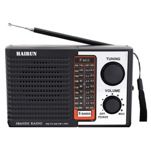 Радиоприемник HAIRUN+аккумулятор 18650 F-M10 (fm от 64)