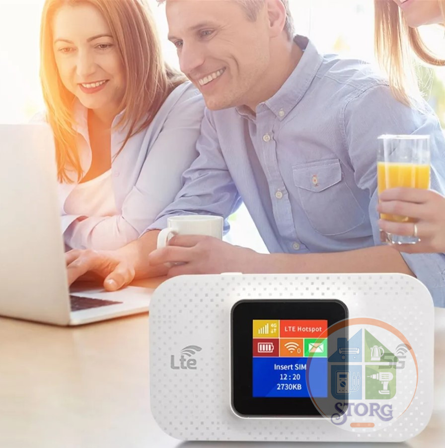 Портативный Wi-Fi Роутер HW-807 PRO 4G/ LTE CAT6, с SIM -картой Слот, 150 Мбит, 3650Mah (12час.)