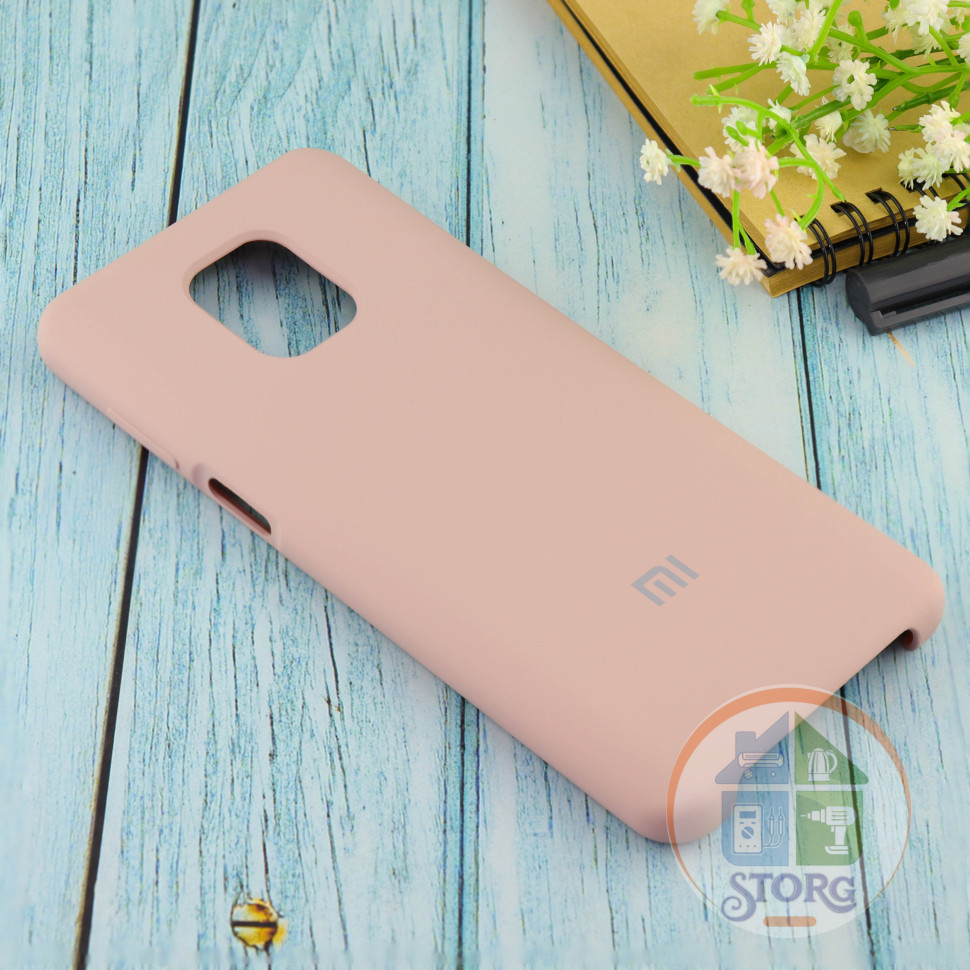 Чехол Silicone case для Xiaomi Redmi Note 9 Pro/note 9S/note 9 Pro Max пудровый (19)