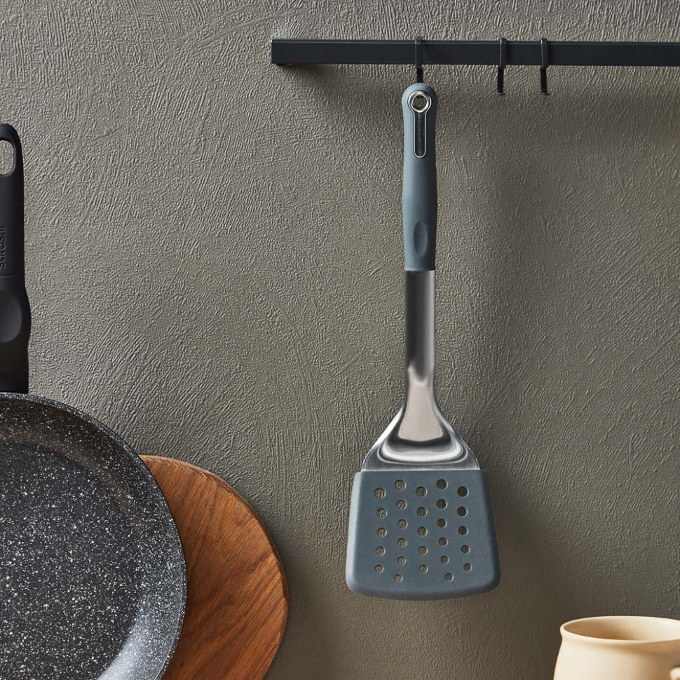 Лопатка с прорезями Ivlev Chef Fusion, 34см, нерж.сталь, силикон