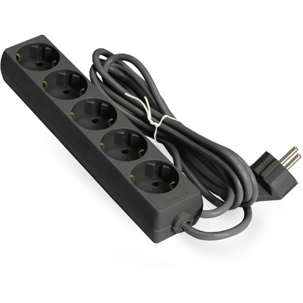 Удлинитель ExeGate EX285819RUS ECE-5-1.8B, 5 евророзеток с/з, 1.8м, 2200 Вт, евровилка с/з, Черный