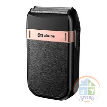 Бритва электрическая SAKURA SA-5424BK Сухое бритье, 2 плавающие сетки, ножи из нерж.стали, зарядка че