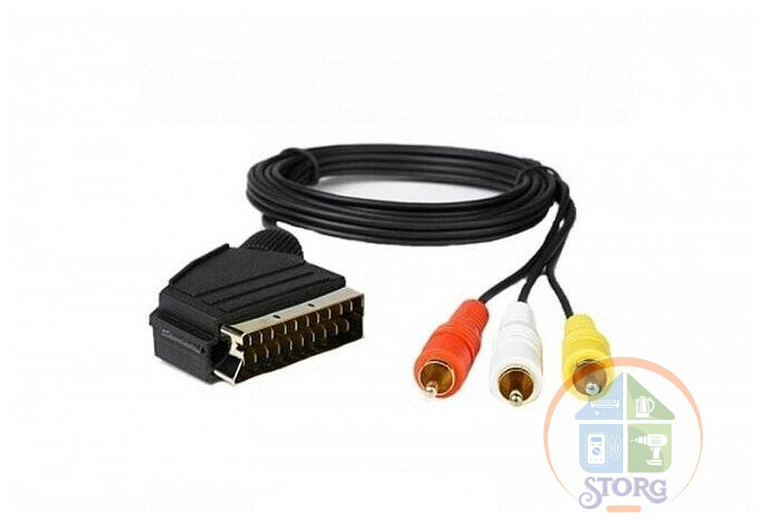 Кабель S-TORG 3RCA/SCART 1.5 м