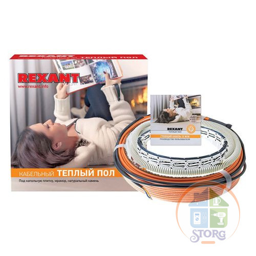Теплый пол REXANT Standard RND -20-300 (300Вт/20м/ S обогрева, м2: 1,3-2,6) (двух жильный), 51-0513-3