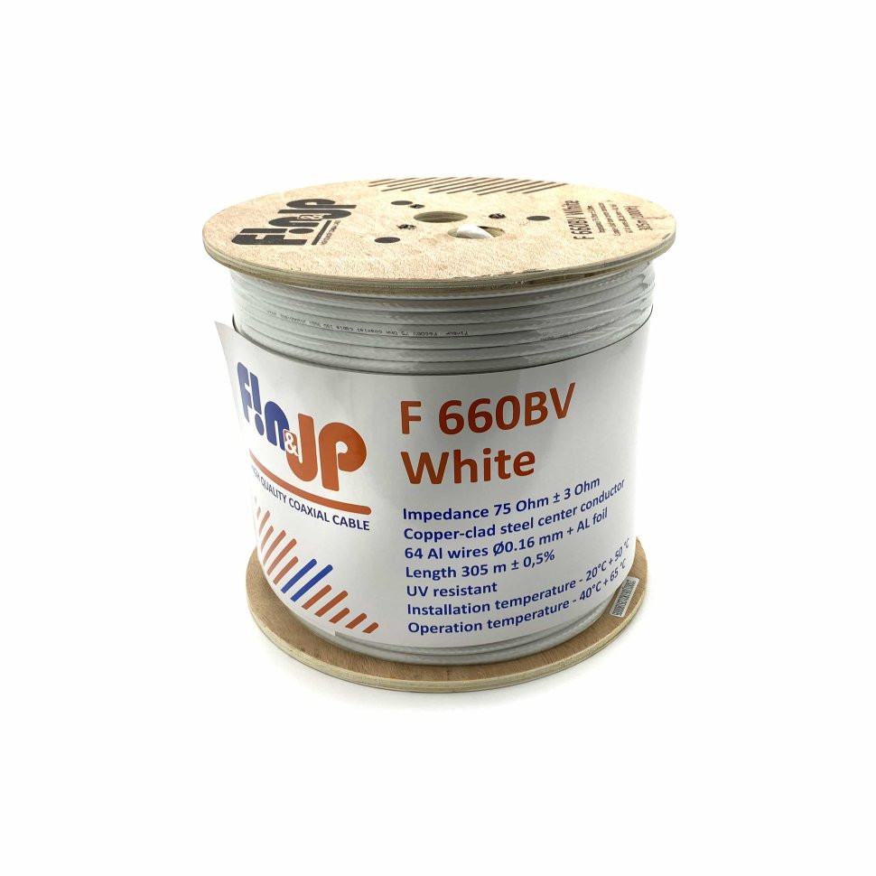 Кабель коаксиальный Finmark Fin&Up F660BV белый 305м бухта