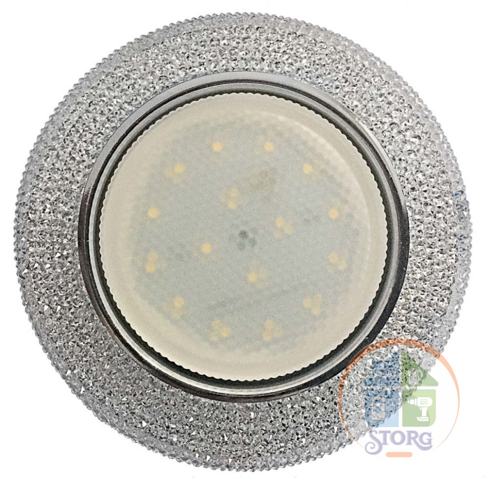 Светильник потолочный встраиваемый GX53 DECOR CH, цвет: прозрачный/хром, Спутник