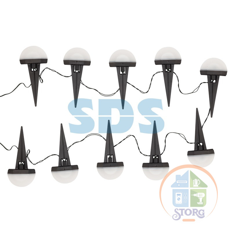 Каскад Lamper Взлетная Полоса LED 3,8 м с выносной солнечной панелью 2 м и аккумулятором, монтаж в грунт IP65, холодное белое свечение