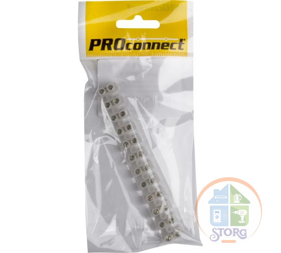 Колодка клеммная КВ-6, 6А, 6 мм, индивидуальная упаковка, (1 шт/уп) PROconnect