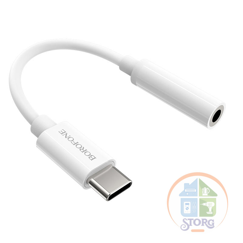 Адаптер BOROFONE BV13 Type-C to 3.5 Digital audio converter (White)