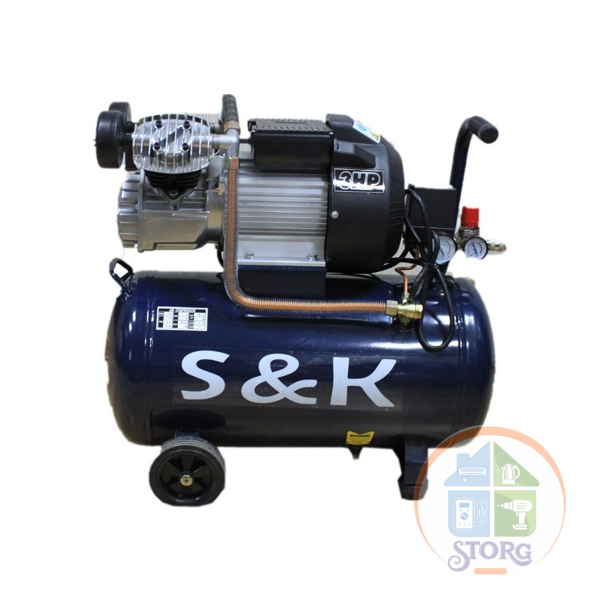 Компрессор коаксиальный S&K-Tehnoline T360/50  360 л/мин ,50 л бак, 1,8кВт /8 атм .