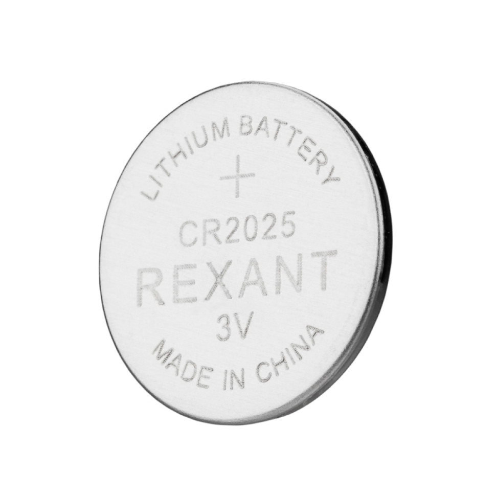 Элемент питания "Таблетка" REXANT литиевая, CR2025, 3В блистер 5 шт (полный аналог 30-1107)