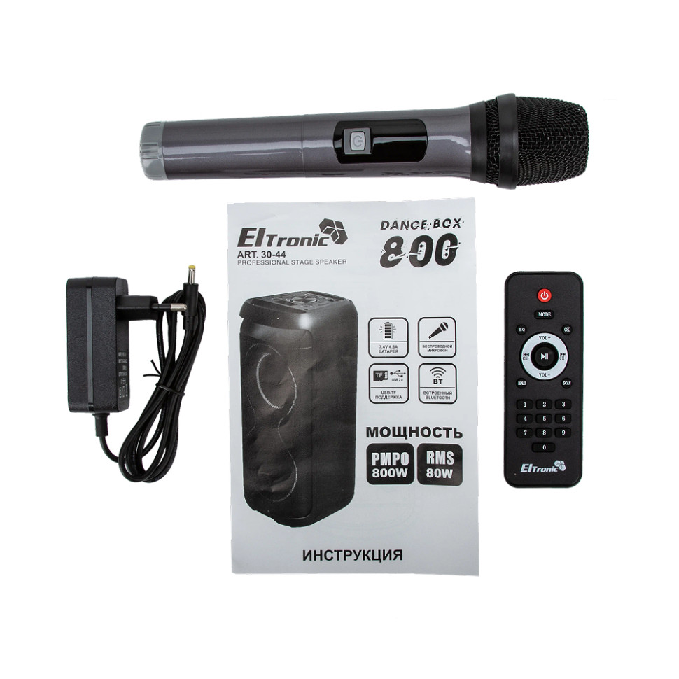 Портативная Bluetooth колонка 06" ELTRONIC 30-44 DANCE BOX 900, динамик 2шт/6.5", микрофон, с TWS