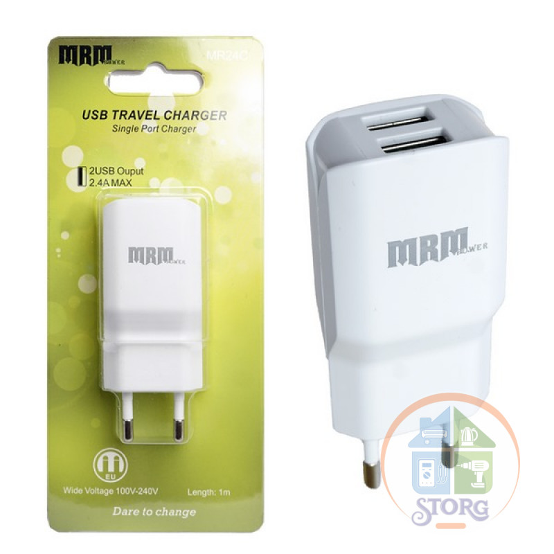 СЗУ MRM MR24 5V/2,4A 2USB White