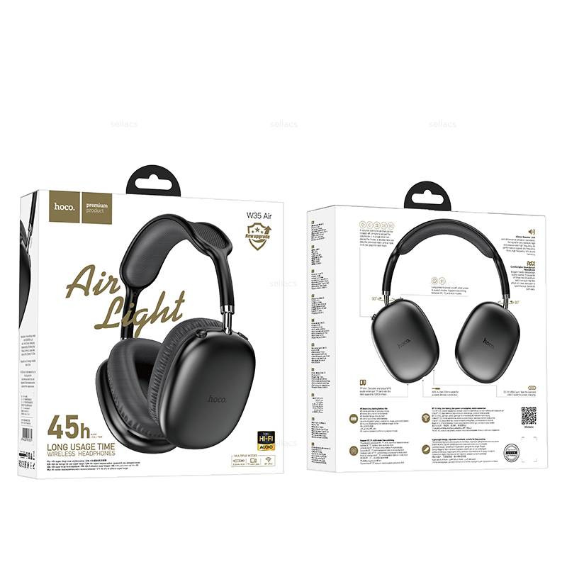 Bluetooth-наушники полноразмерные Bluetooth Hoco W35 Air (Black) 5.3 400mah