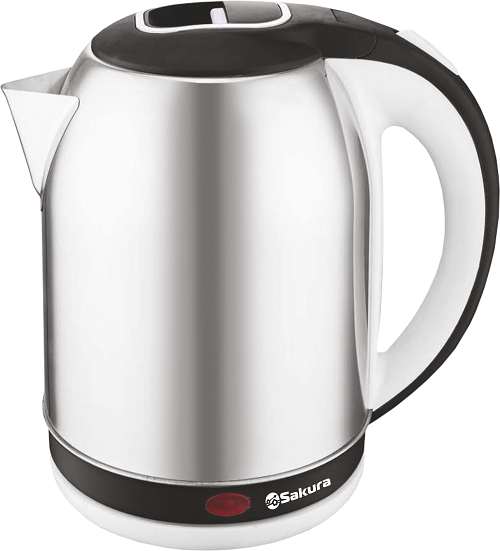 Чайник электрический SAKURA SA-2164WBK (Черный; Объем 2.5л; Мощность 1800Вт;Нерж.сталь;Нагр.эл.диск)