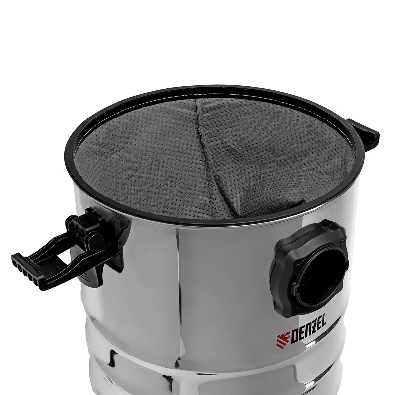 Пылесос строительный  Denzel RVC30, 1400 Вт, бак 30 л, шланг 3 м, розетка с автосинхр.