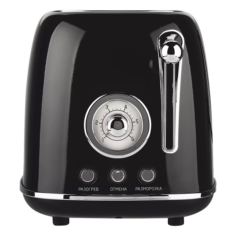Тостер LEONORD LE-1903/1 Retro (by SMEG), Черный, 685-815Вт, 2 слота, разморозка/разогрев, поддон