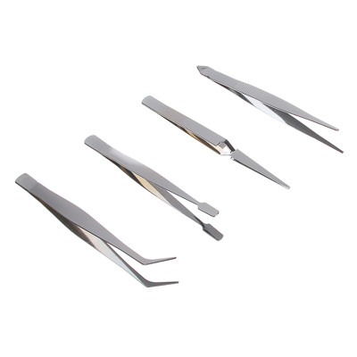 Набор пинцетов РОКОТ, 4 предмета, нержавеющая сталь