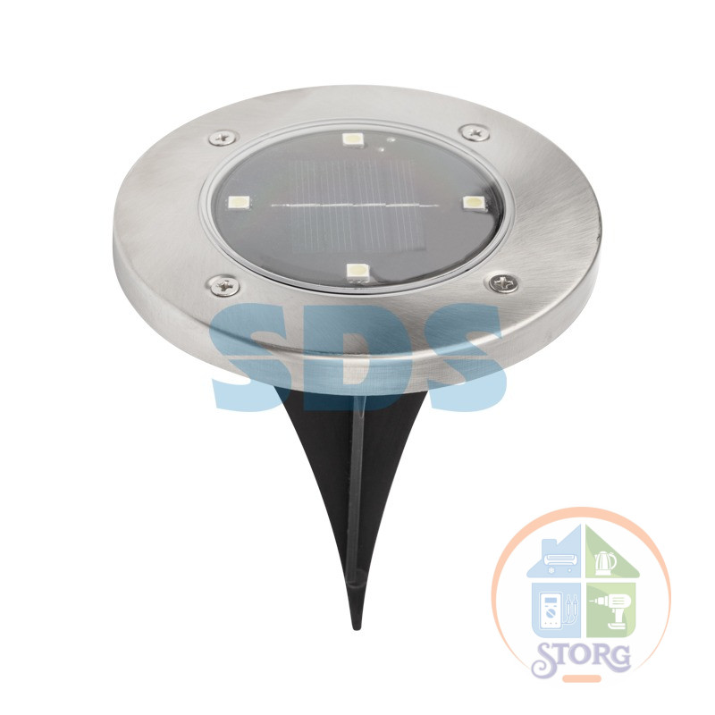 Светильник светодиодный Lamper Взлетные Огни LED с аккумулятором солнечной панелью IP65, холодное белое свечение 6500 К, монтаж в грунт