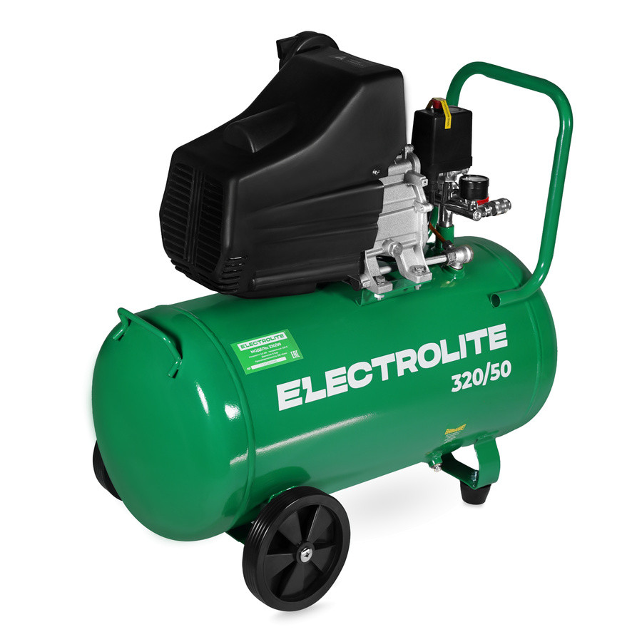 Компрессор масляный коаксиальный ELECTROLITE 320/50 (50л, 2,2кВт, 320л/мин, 8бар, 220В, поршневой) Компрессор масляный коаксиальный ELECTROLITE 320/50 (50л, 2,2кВт, 320л/мин, 8бар, 220В, поршневой)