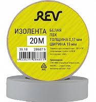 Изолента ПВХ 0,18х19мм Белая 20м Profi