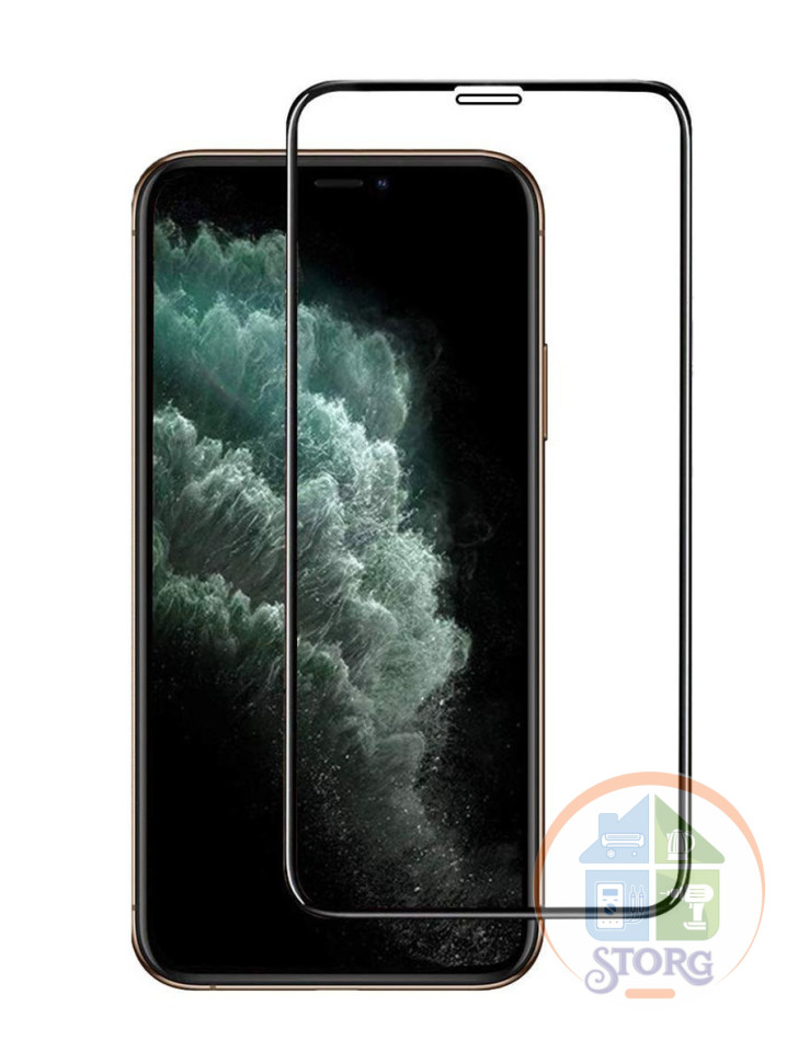 9D защитное стекло тех пак Apple iPhone 12 Pro Max (6.7") черный Full Screen
