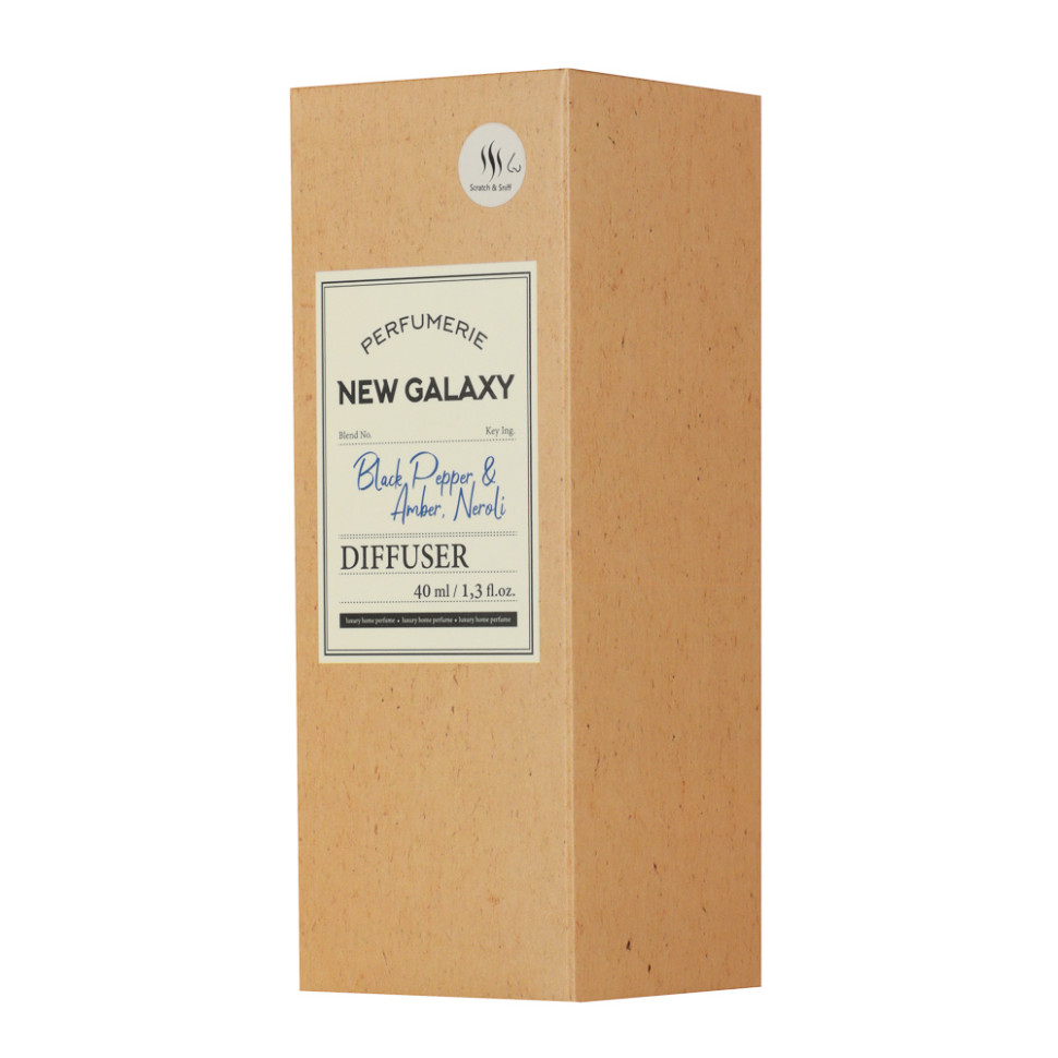 Диффузор NEW GALAXY Perfumerie, Black Pepper & Amber, Neroli, 40мл Диффузор NEW GALAXY Perfumerie, Black Pepper & Amber, Neroli, 40мл