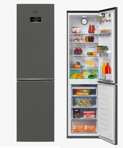 Холодильник Beko B3R0CNK332HG темно-серый, Общий об.335л , No Frost, 540х600х2010 (ШхГхВ)