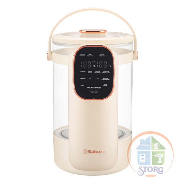 Термопот SAKURA SA-1375W Premium 3л стекл LCD сенсор