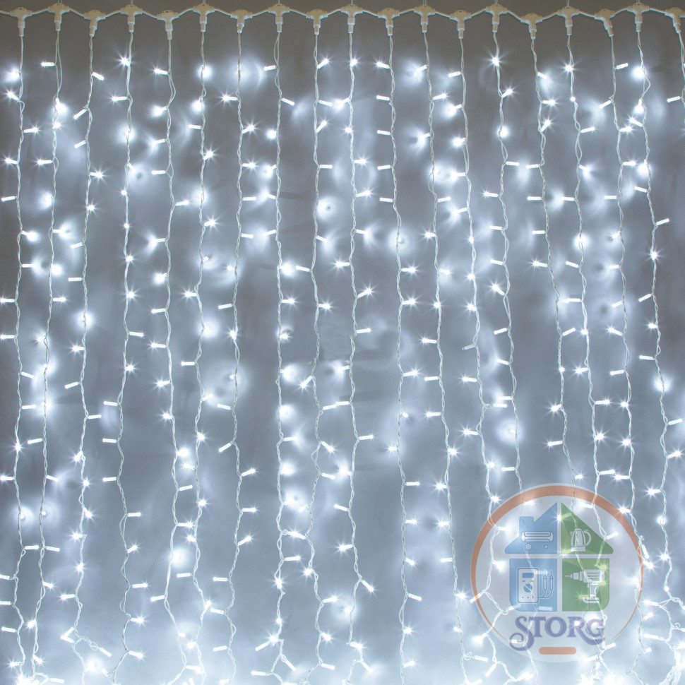 Гирлянда светодиодная S-TORG Led шторка 3*2м 320 LED (белая)