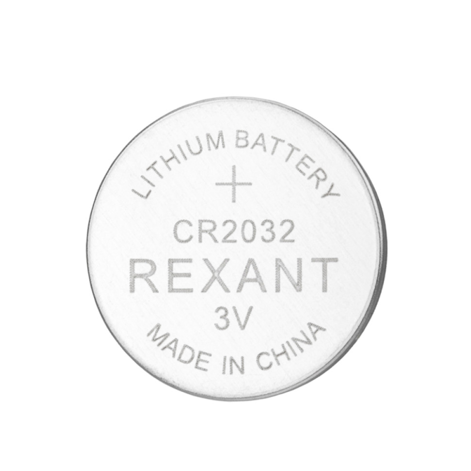 Элемент питания "Таблетка" REXANT литиевая, CR2032, 3В блистер 5 шт.