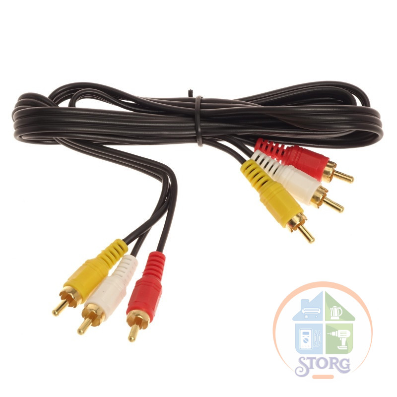 Кабель (тюльпаны) S-TORG 3RCA*3RCA 1.2m